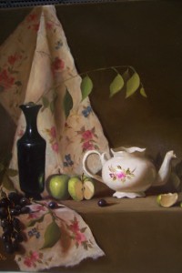 "English Teapot & Green Apples"