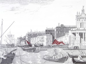 "Venice, Passing the Customs House by the Giudecca Canal"